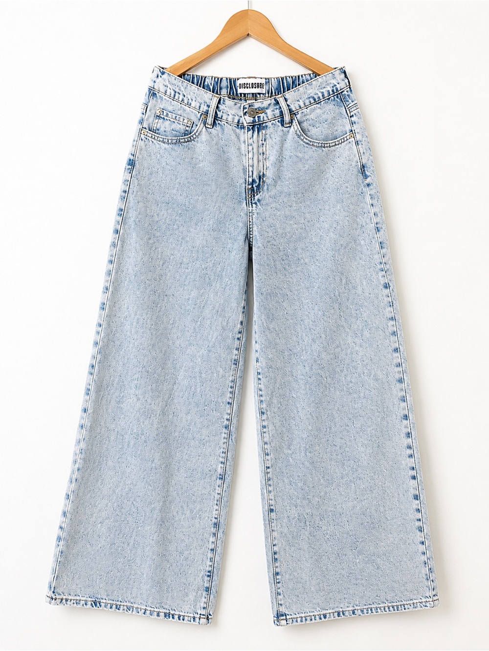 Disclosure 9/29 Acid Wash Wide Leg Jeans High Rise Vintage Style